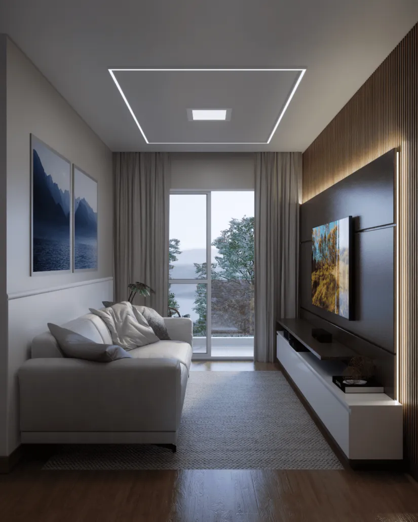Sala decorado — Star Residencial