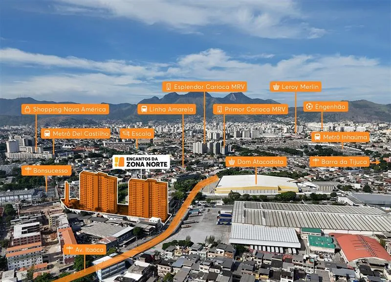 Mapa localizacao — Encantos da Zona Norte