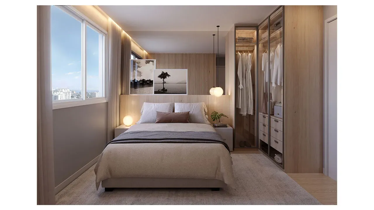 Quarto decorado — Novolar Penha