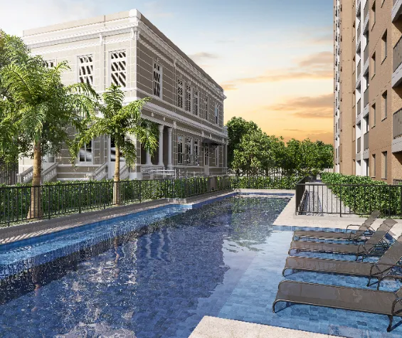 Piscina vista — Residencial Cartola