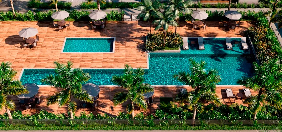 Vista piscinas — Sensia Barra