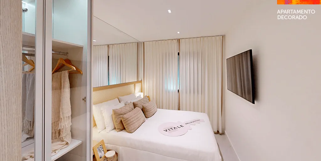 Quarto decorado — Vitale Walk Residencial